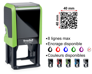 Image Tampon encreur QR code 40x40mm
