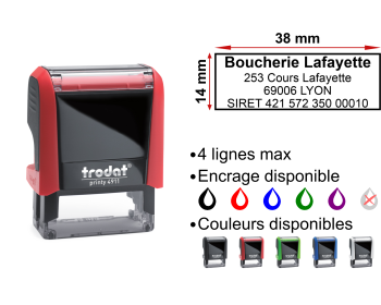 Image Tampon boucherie 4 lignes
