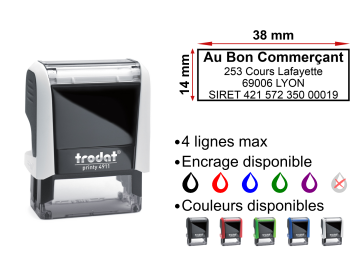 Image Tampon Commercant 4 lignes