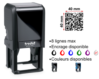 Image Tampon encreur QR code 40x40mm