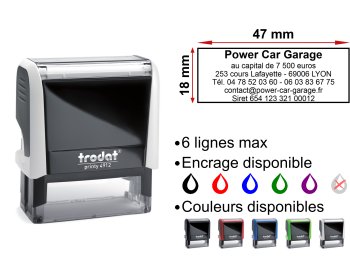 Image Tampon Garage Automobile 6 lignes