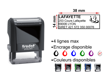 Image Tampon Notaire 4 lignes/logo