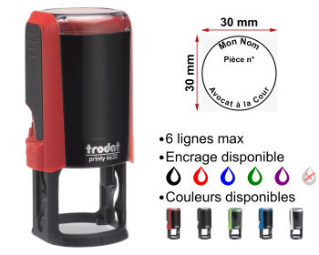 Tampon rond Avocat Pièce numéro Image Tampon rond Avocat Pièce numéro