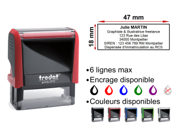 Image Tampon Auto-Entrepreneur 6 lignes