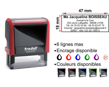 Image Tampon Avocat 6 lignes