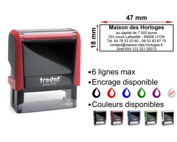 Image Tampon Horlogerie 6 lignes