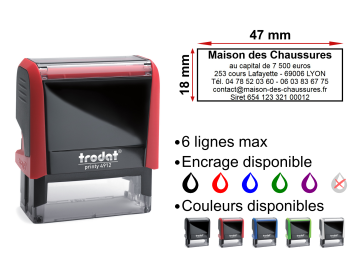 Image Tampon Magasin Chaussures 6 lignes
