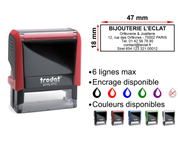 Image Tampon Bijouterie 6 lignes