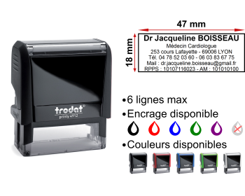 Image Tampon Cardiologue 6 lignes