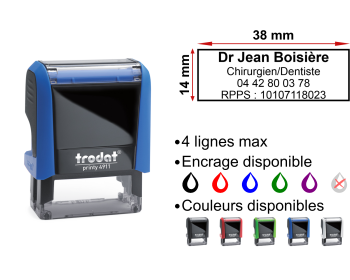 Image Tampon Dentiste 4 lignes