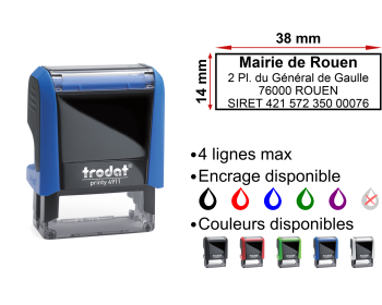 Image Tampon mairie 4 lignes