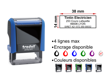 Image Tampon Électricien 4 lignes