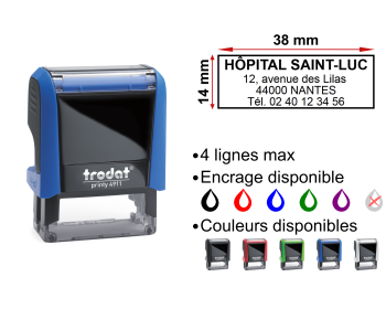 Image Tampon Hôpital 4 lignes
