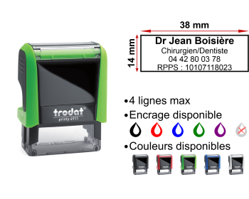 Image Tampon dentiste 4 lignes