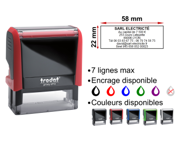 Image Tampon Electricien 7 lignes