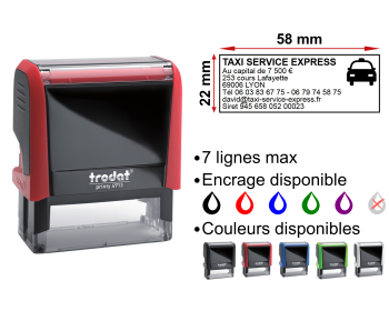 Image Tampon Taxi 7 lignes/logo