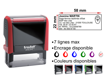 Image Tampon Sage-femme 7 lignes/logo