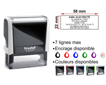 Image Tampon Electricien 7 lignes