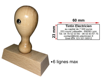 Image Tampon éco Electricien 6 lignes