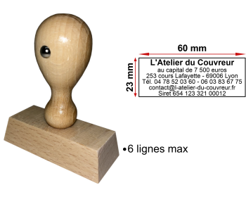 Image Tampon éco Couvreur 6 lignes