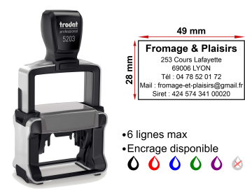 Image Tampon professionnel Fromagerie 6 lignes