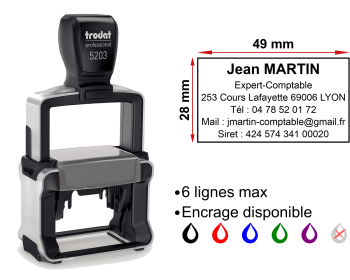 Image Tampon professionnel Expert-Comptable 6 lignes