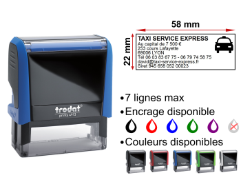 Image Tampon Taxi 7 lignes/logo