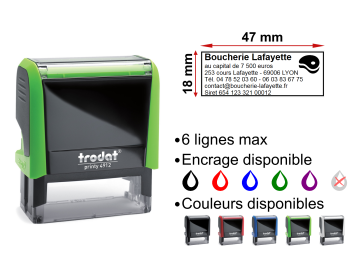 Image Tampon Boucherie 6 lignes/logo