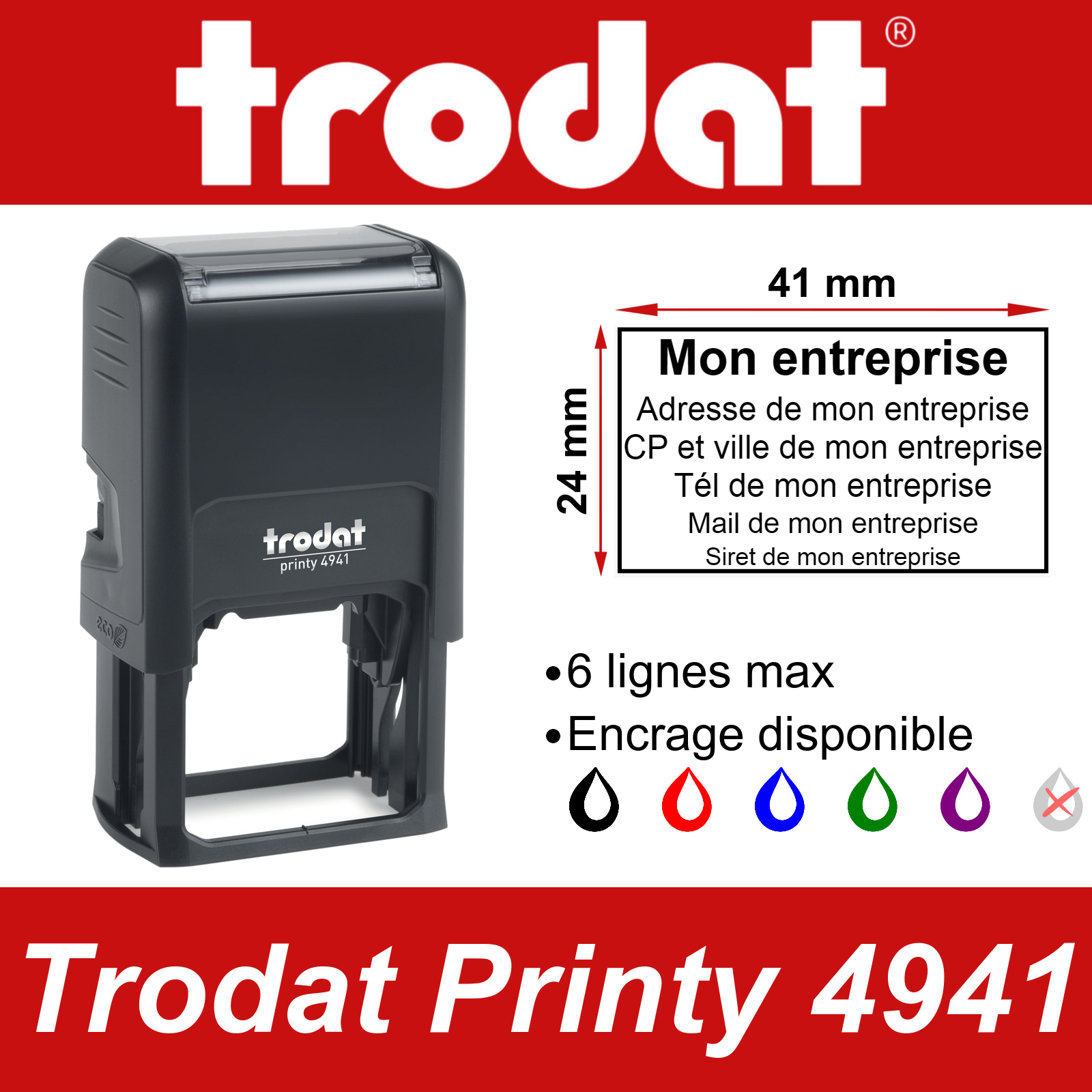 Tampon trodat 4941 | Tampon Personnalisé