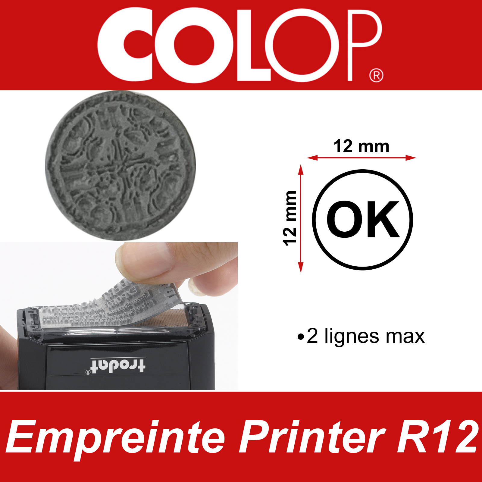Empreinte Colop Printer R12 | Tampon Personnalisé