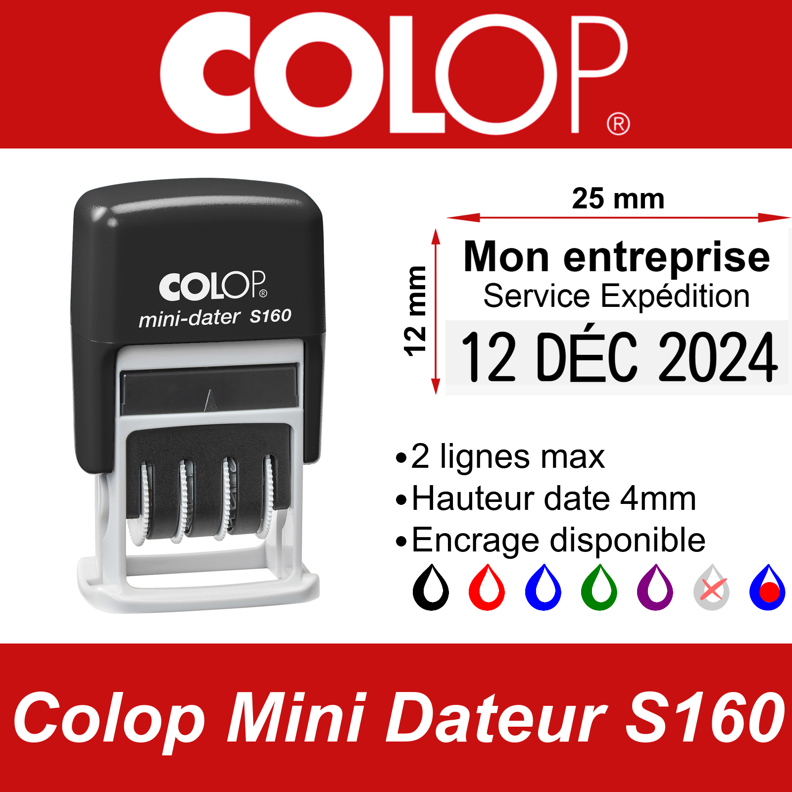 Colop Mini Dateur S160 | Tampon Personnalisé