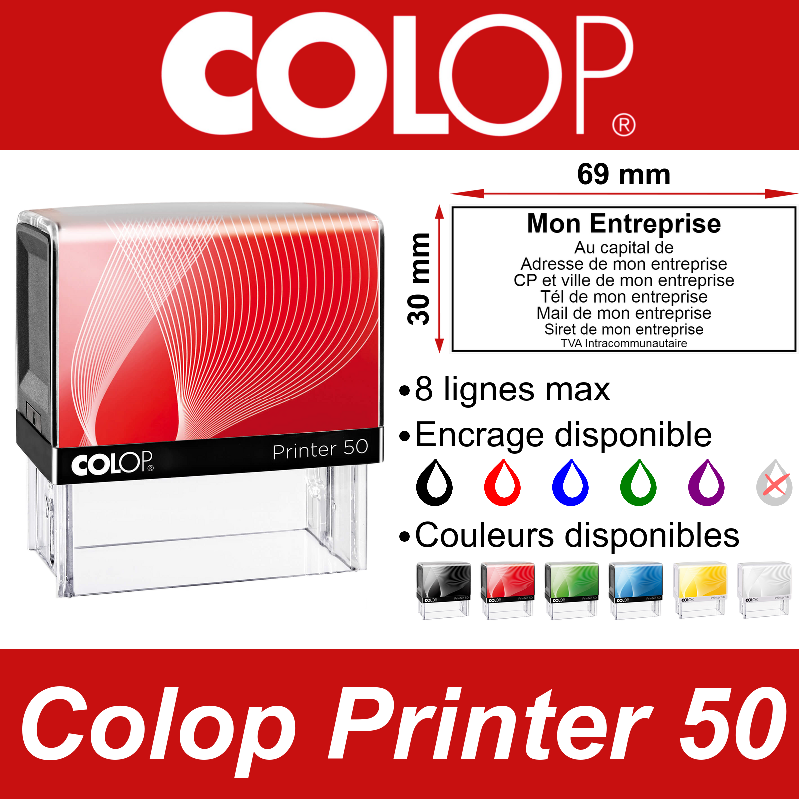 Colop Printer 50 | Tampon Personnalisé