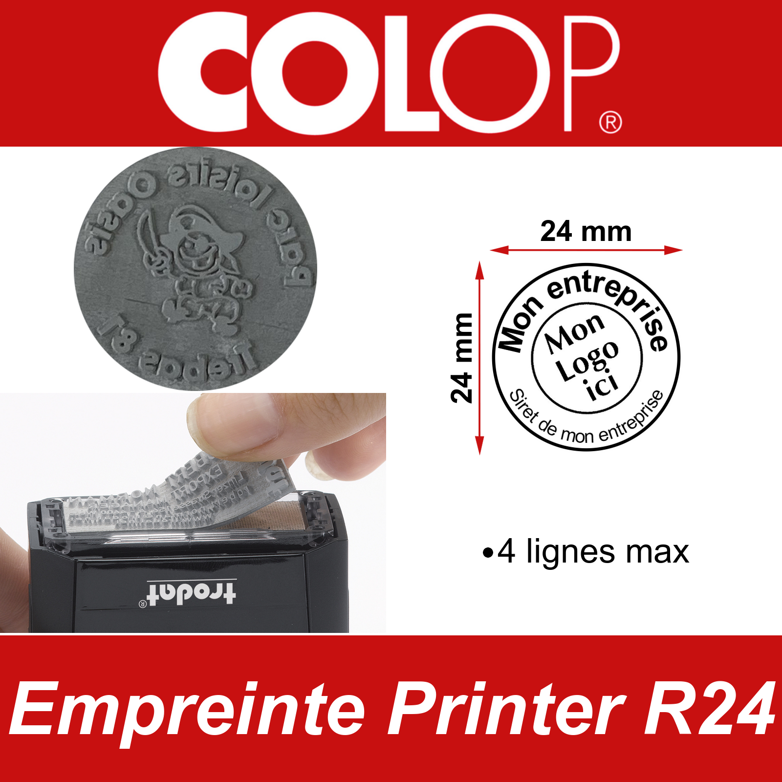 Empreinte Colop Printer R24 | Tampon Personnalisé