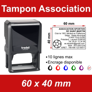 Tampon Association 60x40mm