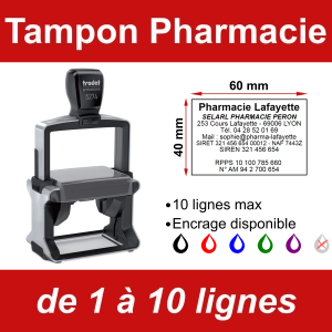 Tampon professionnel Pharmacie 10 lignes