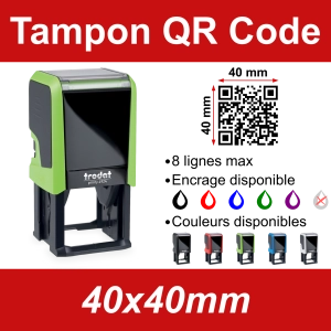 Tampon encreur QR code 40x40mm