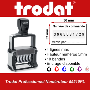 Trodat Professionnel Numéroteur 55510PL