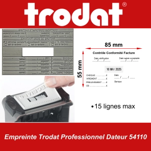 Empreinte Trodat Professionnel Dateur 54110