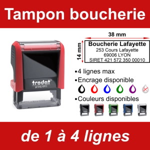 Tampon boucherie 4 lignes