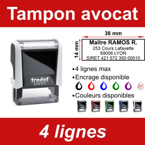Tampon avocat 4 lignes