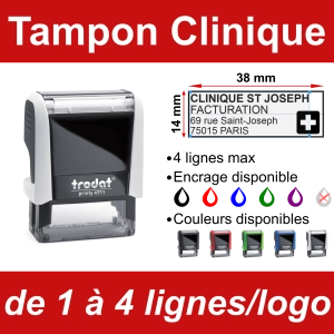 Tampon Clinique 4 lignes/logo