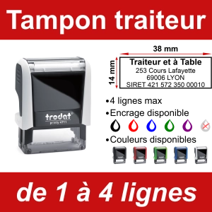 Tampon traiteur 4 lignes