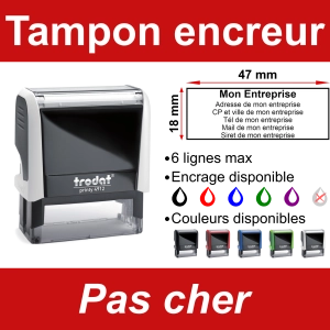 Tampon encreur personnalisé pas cher