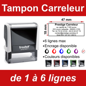 Tampon Carreleur 6 lignes