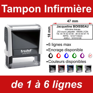 Tampon Infirmière 6 lignes