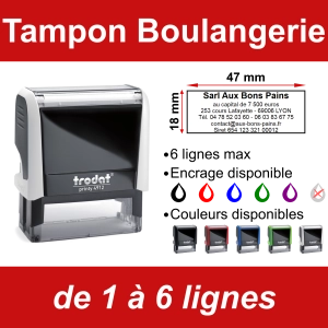 Tampon Boulangerie 6 lignes