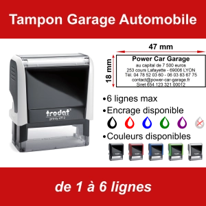 Tampon Garage Automobile 6 lignes