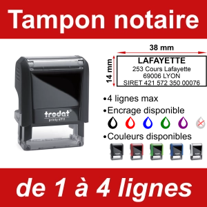 Tampon notaire 4 lignes
