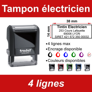 Tampon électricien 4 lignes