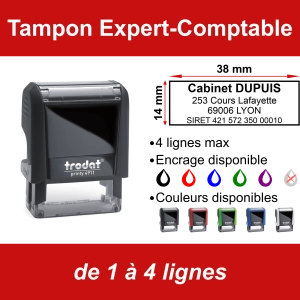 Tampon Expert-Comptable 4 lignes
